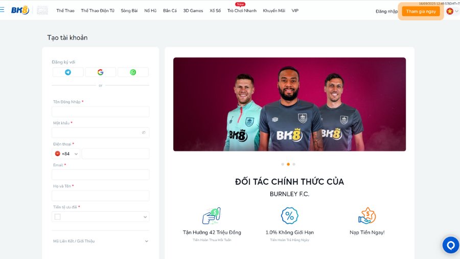 Bước 2 - Điền chính xác thông tin trong mẫu đăng ký